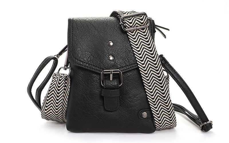 I'm Dutch telefoon/schoudertas Kansas black zwart