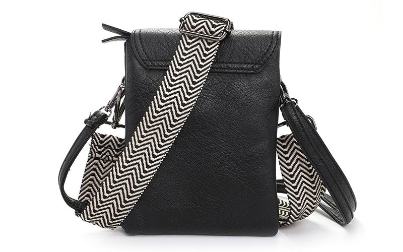 I'm Dutch telefoon/schoudertas Kansas black zwart