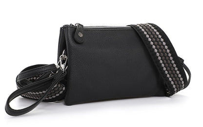 I'm Dutch dames- / schoudertasje New York black zwart PU leer 