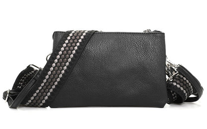 I'm Dutch dames- / schoudertasje New York black zwart PU leer 