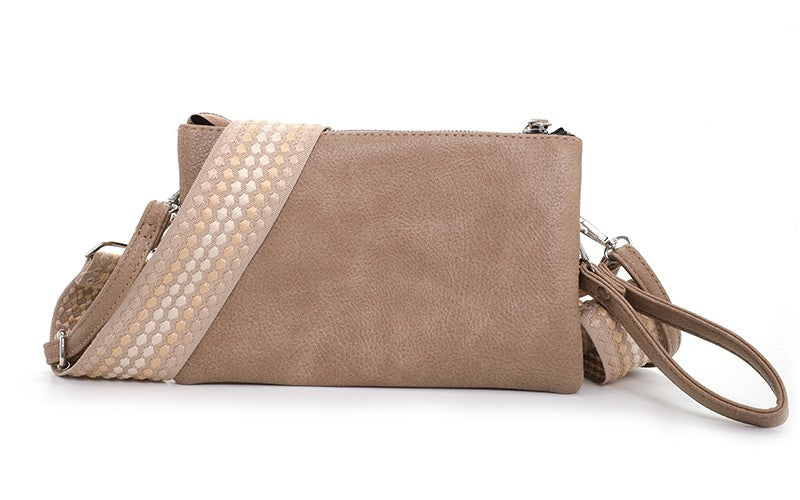 I'm Dutch dames- / schoudertasje New York khaki PU leer 