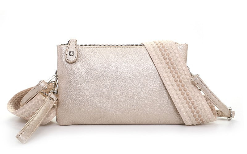 I'm Dutch dames- / schoudertasje New York champagne PU leer 