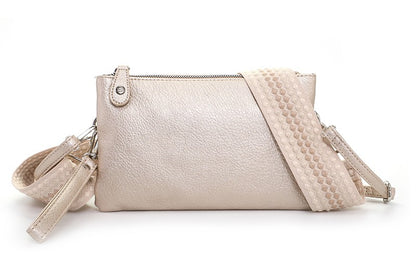 I'm Dutch dames- / schoudertasje New York champagne PU leer 