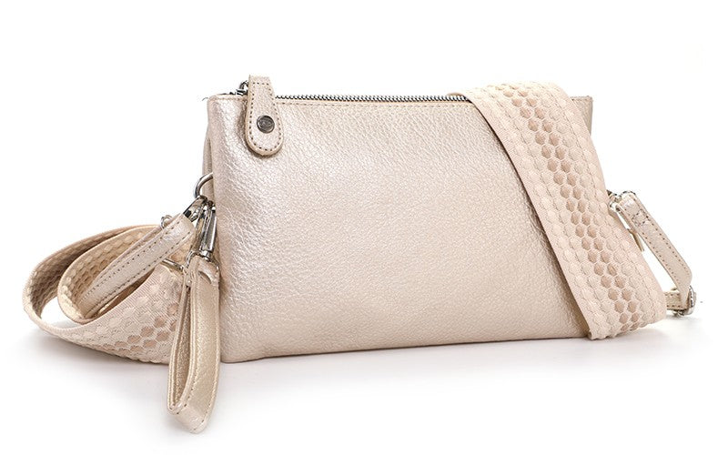 I'm Dutch dames- / schoudertasje New York champagne PU leer 