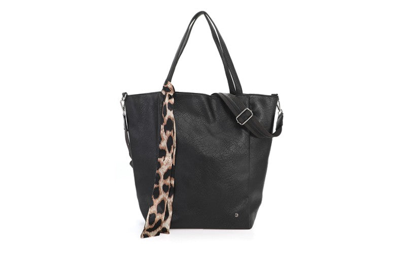 I'm Dutch schoudertas/shopper Macon black zwart