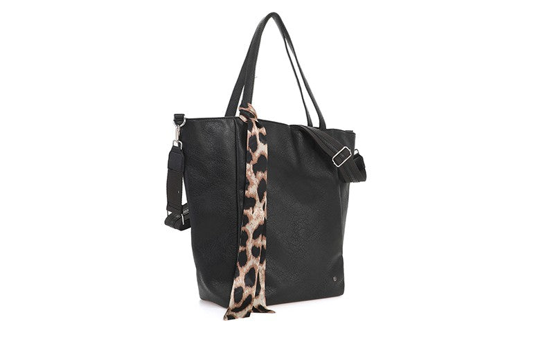 I'm Dutch schoudertas/shopper Macon black zwart