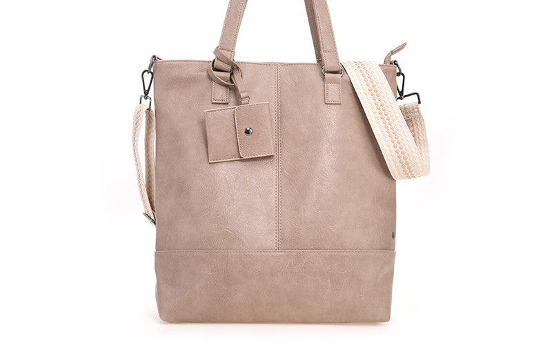 I'm Dutch schoudertas/shopper Le Mans taupe