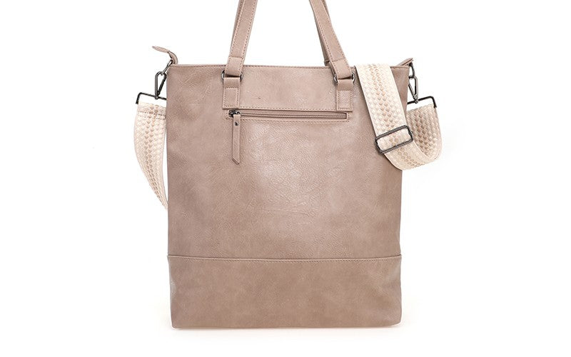 I'm Dutch schoudertas/shopper Le Mans taupe