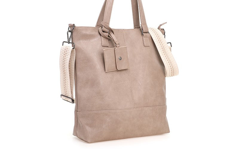 I'm Dutch schoudertas/shopper Le Mans taupe