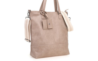 I'm Dutch schoudertas/shopper Le Mans taupe