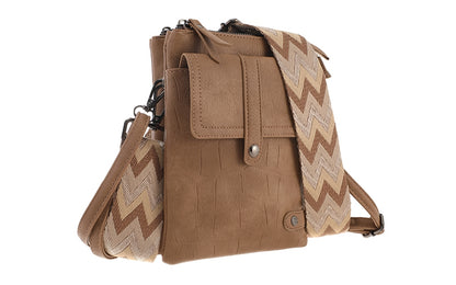 I'm Dutch telefoon/schoudertas Tyler light camel