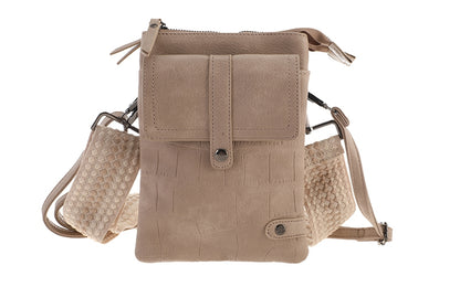 I'm Dutch telefoon/schoudertas Tyler light taupe
