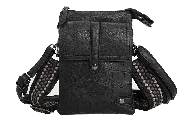 I'm Dutch telefoon/schoudertas Tyler black zwart