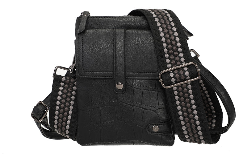 I'm Dutch telefoon/schoudertas Tyler black zwart