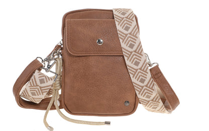 I'm Dutch telefoon/schoudertas Boston camel