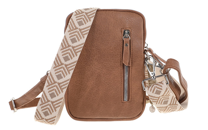 I'm Dutch telefoon/schoudertas Boston camel