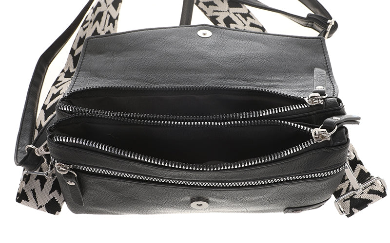 I'm Dutch crossbody schoudertas Stanfield black zwart