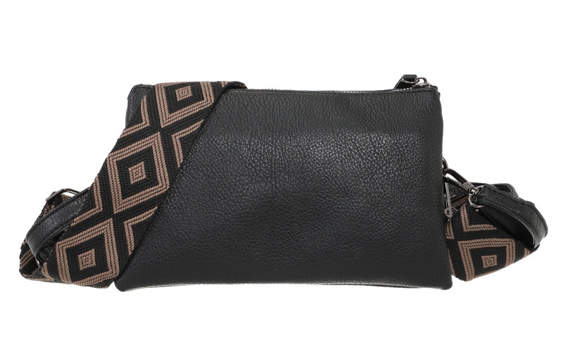 I'm Dutch dames- / schoudertasje New York black PU leer 