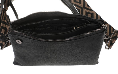 I'm Dutch dames- / schoudertasje New York black PU leer 