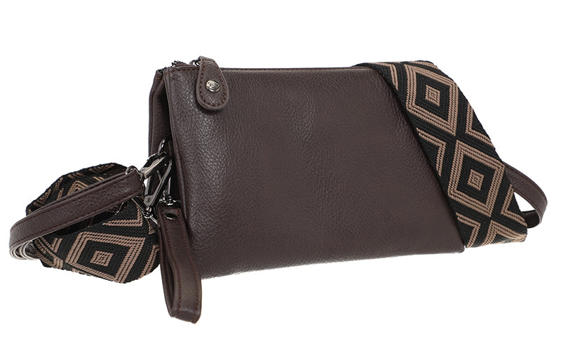 I'm Dutch dames- / schoudertasje New York browny PU leer 