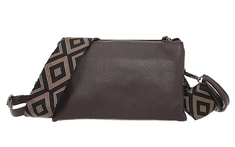 I'm Dutch dames- / schoudertasje New York browny PU leer 