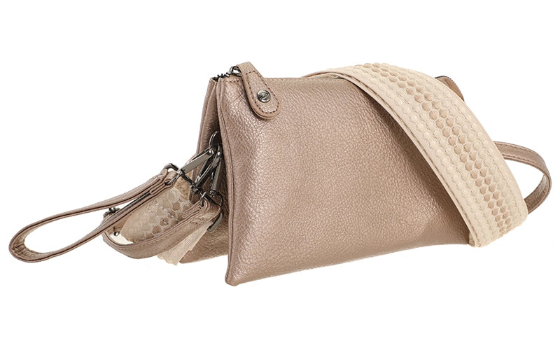 I'm Dutch dames- / schoudertasje New York brons PU leer 