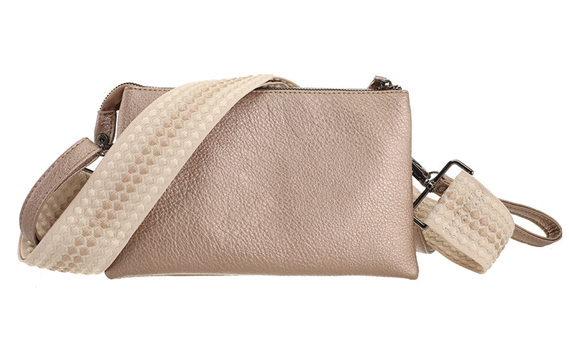 I'm Dutch dames- / schoudertasje New York brons PU leer 