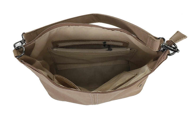 I'm Dutch schoudertas new Palma met geweven band taupe