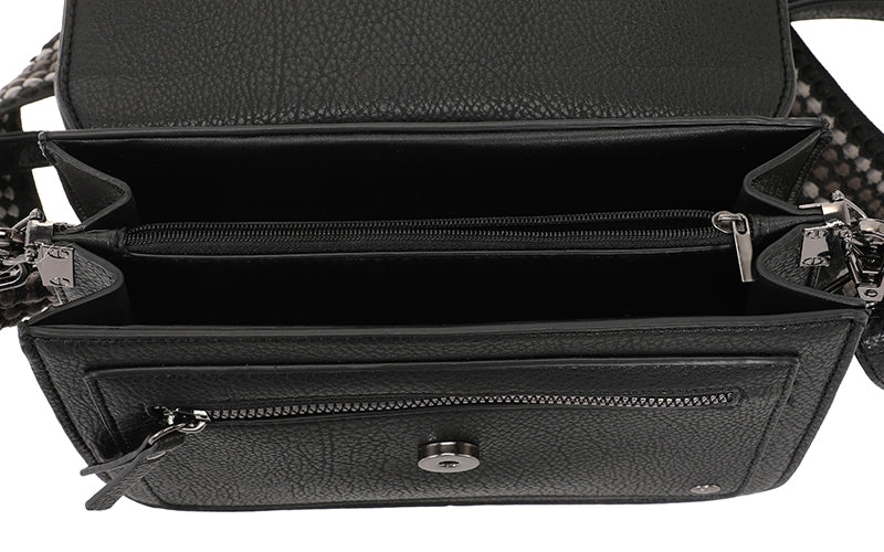 I'm Dutch schoudertas Rione black zwart