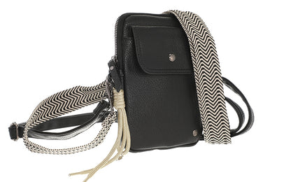 I'm Dutch telefoon/schoudertas Boston black zwart