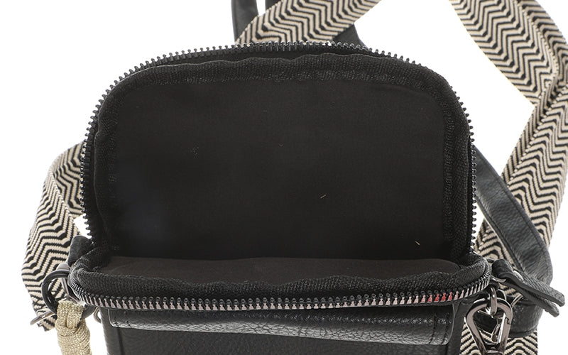 I'm Dutch telefoon/schoudertas Boston black zwart