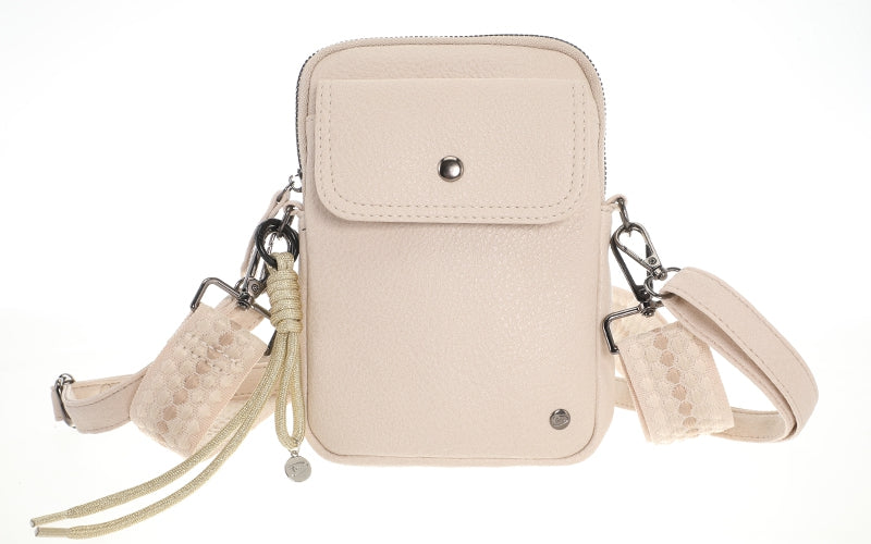 I'm Dutch telefoon/schoudertas Boston naturel