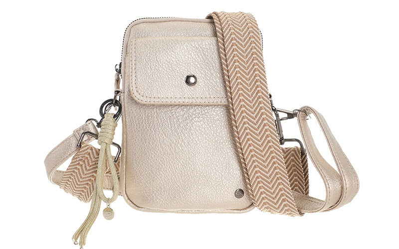 I'm Dutch telefoon/schoudertas Boston champagne