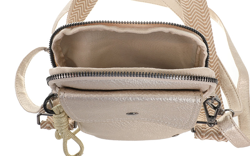 I'm Dutch telefoon/schoudertas Boston champagne