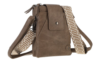 I'm Dutch telefoon/schoudertas Horton dark camel
