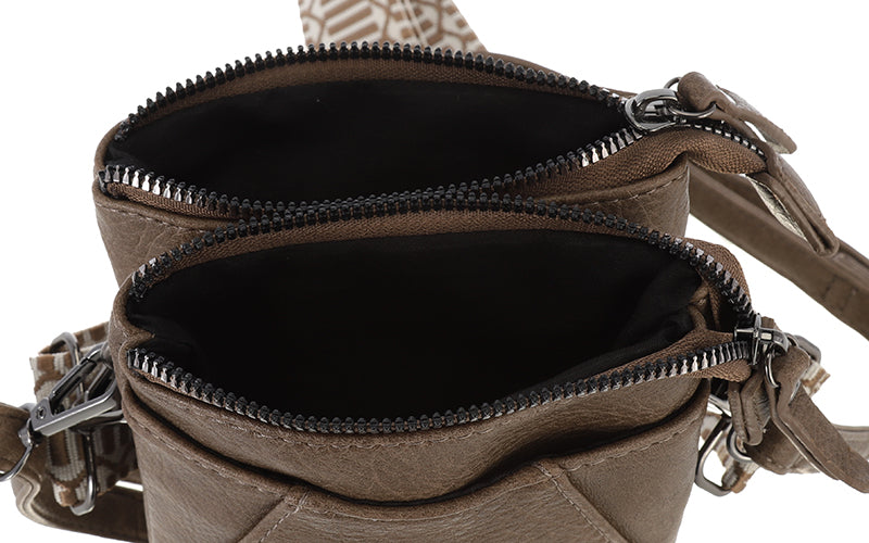 I'm Dutch telefoon/schoudertas Horton dark camel