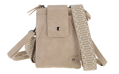 I'm Dutch telefoon/schoudertas Horton taupe