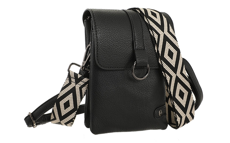 I'm Dutch telefoon/schoudertas Hartford zwart black