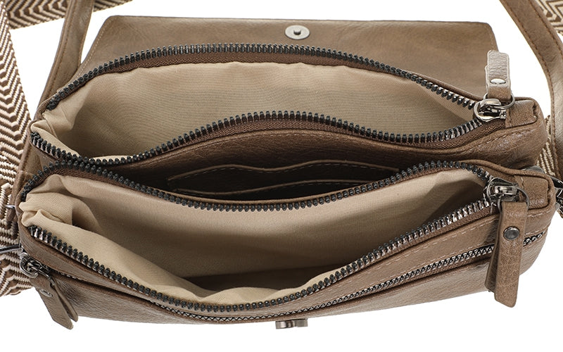 I'm Dutch schoudertas San Martin dark camel