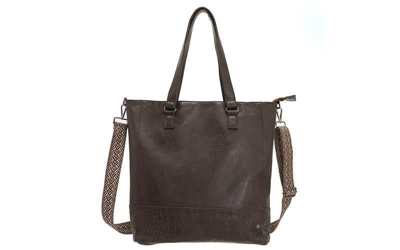 I'm Dutch schoudertas/shopper Clever donker camel browny