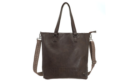 I'm Dutch schoudertas/shopper Clever donker camel browny