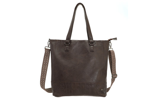 I'm Dutch schoudertas/shopper Clever donker camel browny