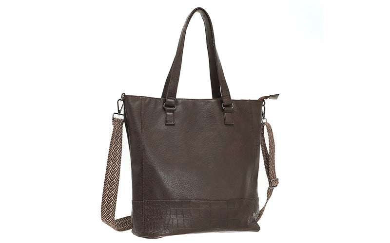 I'm Dutch schoudertas/shopper Clever donker camel browny