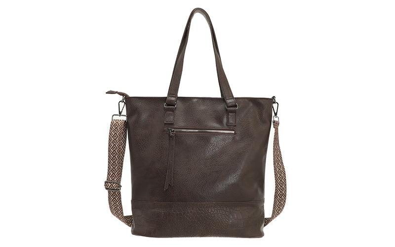 I'm Dutch schoudertas/shopper Clever donker camel browny