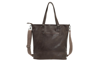 I'm Dutch schoudertas/shopper Clever donker camel browny