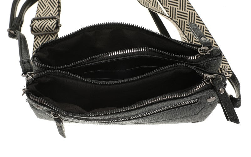 I'm Dutch schoudertasje San Leo black zwart