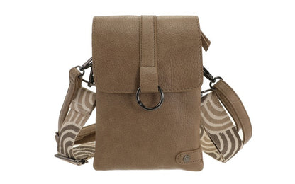 I'm Dutch telefoon/schoudertas Hartford donker taupe