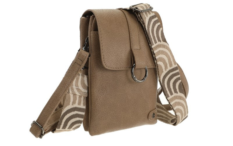 I'm Dutch telefoon/schoudertas Hartford donker taupe