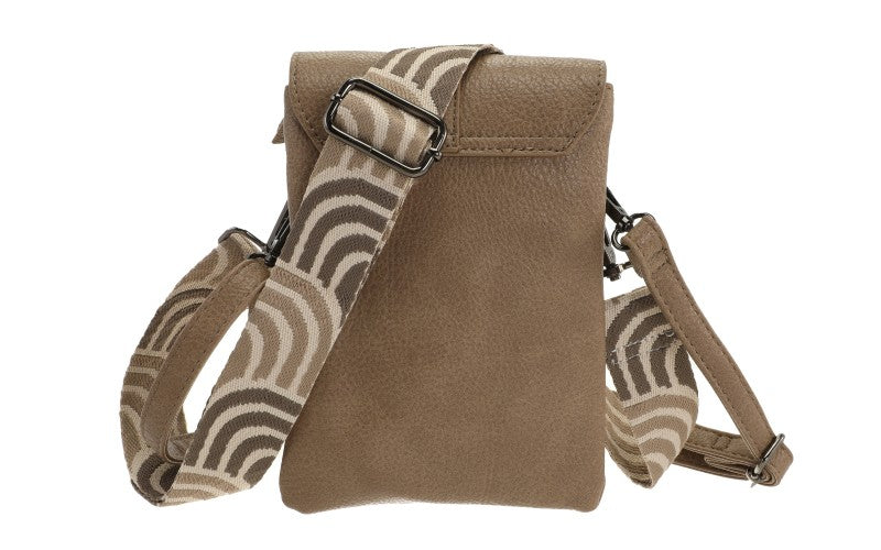 I'm Dutch telefoon/schoudertas Hartford donker taupe