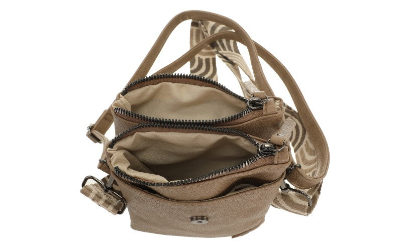 I'm Dutch telefoon/schoudertas Hartford donker taupe